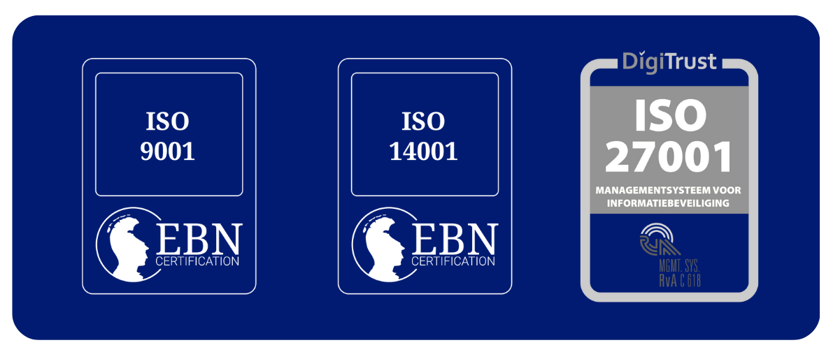 Staxi ISO logos 9001 14001 27001